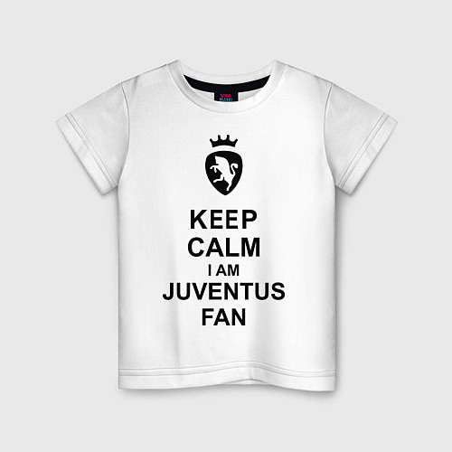 Детская футболка Keep Calm & Juventus fan / Белый – фото 1