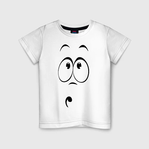 Детская футболка Сильно удивлен / Белый – фото 1