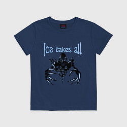 Футболка хлопковая детская Ice Takes All, цвет: тёмно-синий