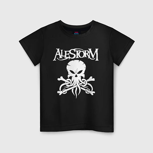 Детская футболка Alestorm: Octopus Skull / Черный – фото 1