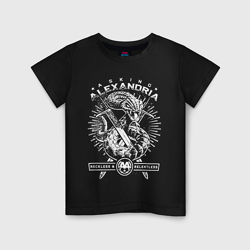 Детская футболка Asking Alexandria: Snake / Черный – фото 1