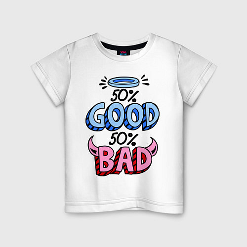 Детская футболка Good / Bad / Белый – фото 1