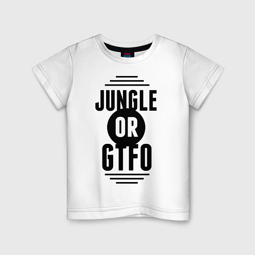 Детская футболка Jungle or GTFO / Белый – фото 1