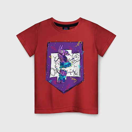 Детская футболка Lama Fortnite / Красный – фото 1