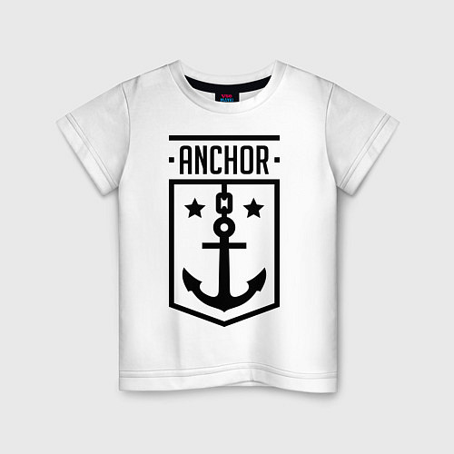 Детская футболка Anchor Shield / Белый – фото 1