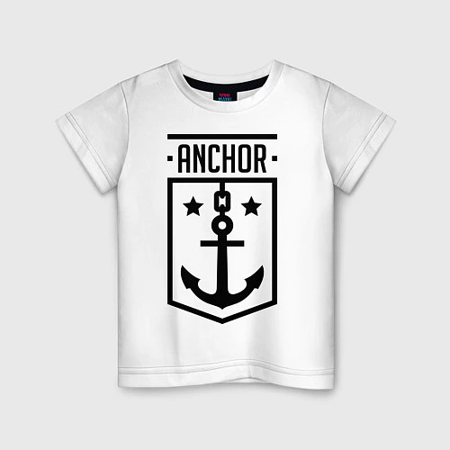 Детская футболка Anchor Shield / Белый – фото 1