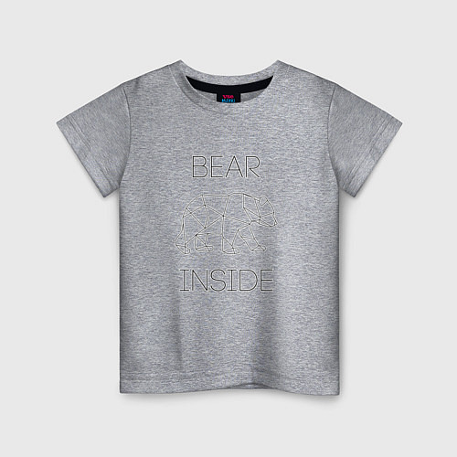 Детская футболка Bear Inside / Меланж – фото 1