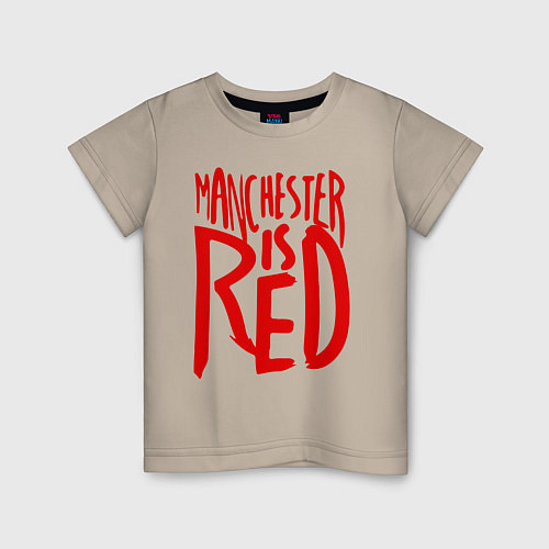 Детская футболка Manchester is Red / Миндальный – фото 1