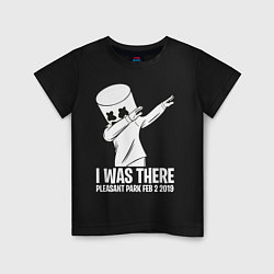 Футболка хлопковая детская Marshmello: I was there, цвет: черный