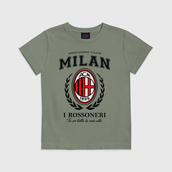Футболка хлопковая детская Milan: I Rossoneri, цвет: авокадо