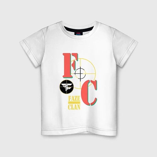 Детская футболка FaZe Clan Crosshair / Белый – фото 1