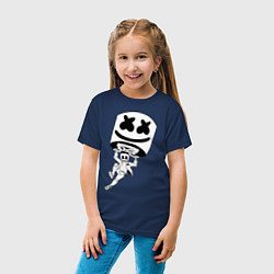 Футболка хлопковая детская Marshmello King, цвет: тёмно-синий — фото 2
