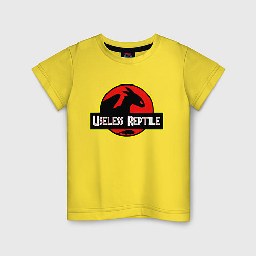 Детская футболка Useless Reptile / Желтый – фото 1