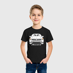 Футболка хлопковая детская Honda Accord 8, цвет: черный — фото 2