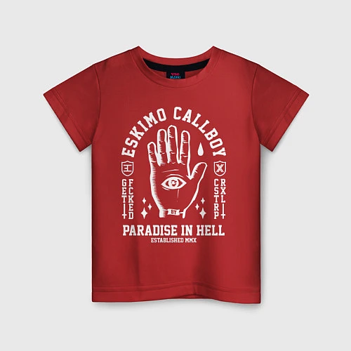 Детская футболка Eskimo Callboy: Paradise in Hell / Красный – фото 1