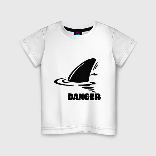 Детская футболка Danger Shark / Белый – фото 1