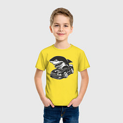 Футболка хлопковая детская Акула на Тойоте, цвет: желтый — фото 2