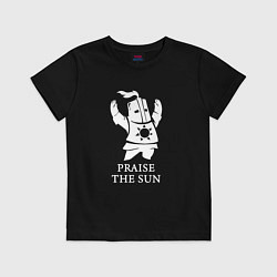 Футболка хлопковая детская Praise the Sun, цвет: черный