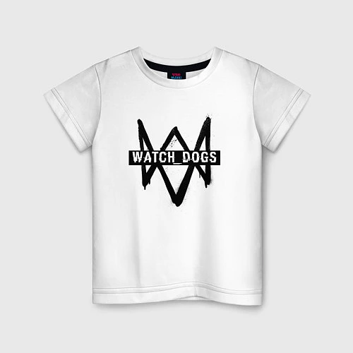 Детская футболка Watch Dogs: Black Logo / Белый – фото 1