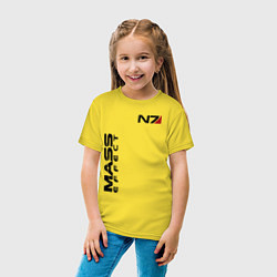 Футболка хлопковая детская MASS EFFECT N7, цвет: желтый — фото 2