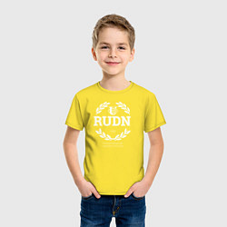 Футболка хлопковая детская RUDN, цвет: желтый — фото 2