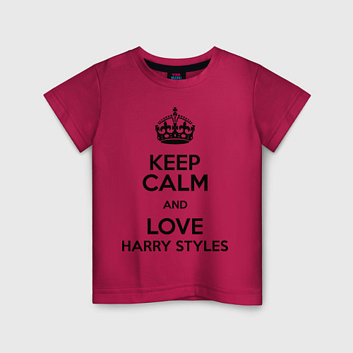 Детская футболка Keep Calm & Love Harry Styles / Маджента – фото 1