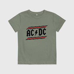 Футболка хлопковая детская AC/DC Voltage, цвет: авокадо