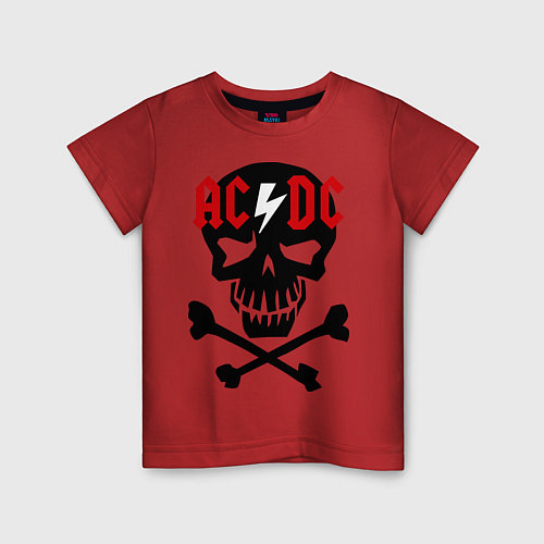 Детская футболка AC/DC Skull / Красный – фото 1