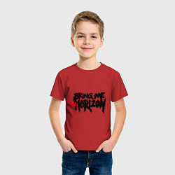 Футболка хлопковая детская Bring me the horizon, цвет: красный — фото 2