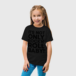 Футболка хлопковая детская Its not only rockn roll, цвет: черный — фото 2