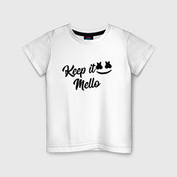 Футболка хлопковая детская Keep it Mello, цвет: белый