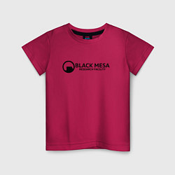 Футболка хлопковая детская Black Mesa: Research Facility, цвет: маджента