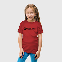 Футболка хлопковая детская Black Mesa: Research Facility, цвет: красный — фото 2