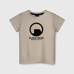 Футболка хлопковая детская Black Mesa: Research Facility, цвет: миндальный