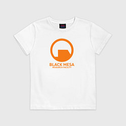 Футболка хлопковая детская Black Mesa: Research Facility, цвет: белый