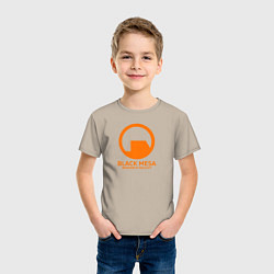 Футболка хлопковая детская Black Mesa: Research Facility, цвет: миндальный — фото 2