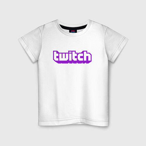 Детская футболка Twitch Logo / Белый – фото 1