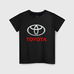 Футболка хлопковая детская TOYOTA, цвет: черный