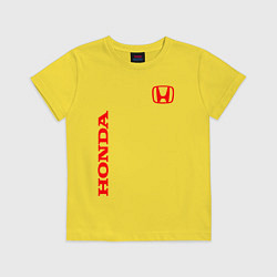 Футболка хлопковая детская HONDA, цвет: желтый