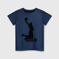 Футболка хлопковая детская Jordan Basketball, цвет: тёмно-синий
