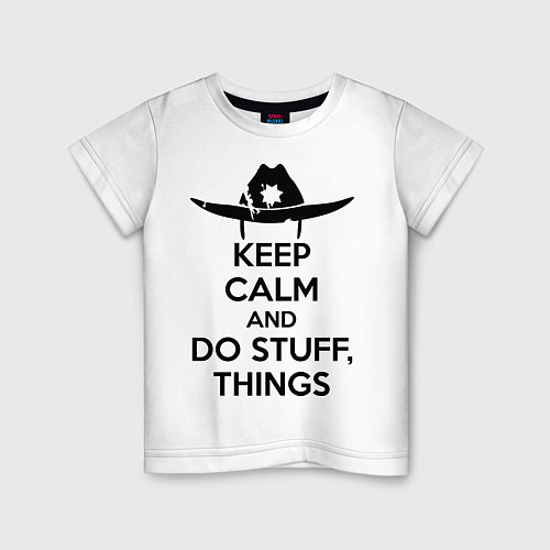 Детская футболка Keep Calm & Do Stuff Things / Белый – фото 1