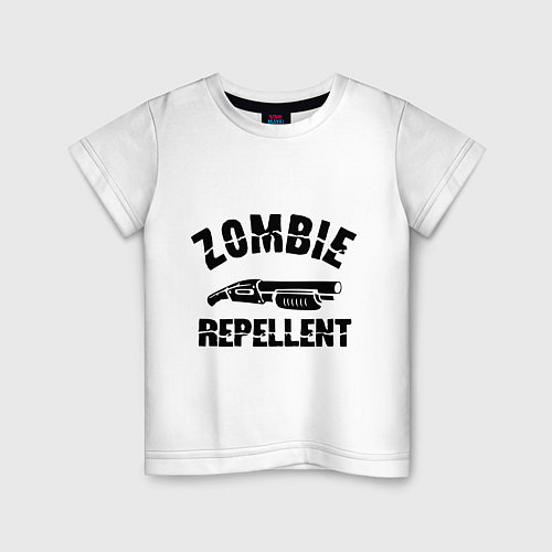 Детская футболка Zombie repellent / Белый – фото 1