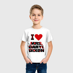 Футболка хлопковая детская I love Daryl, цвет: белый — фото 2