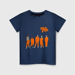 Футболка хлопковая детская Misfits Orange, цвет: тёмно-синий