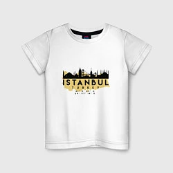 Футболка хлопковая детская Стамбул - Турция, цвет: белый