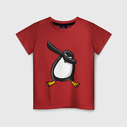 Футболка хлопковая детская DAB Pinguin, цвет: красный