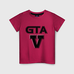 Футболка хлопковая детская GTA 5, цвет: маджента