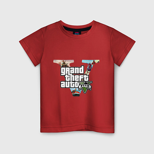 Детская футболка GTA V: City / Красный – фото 1