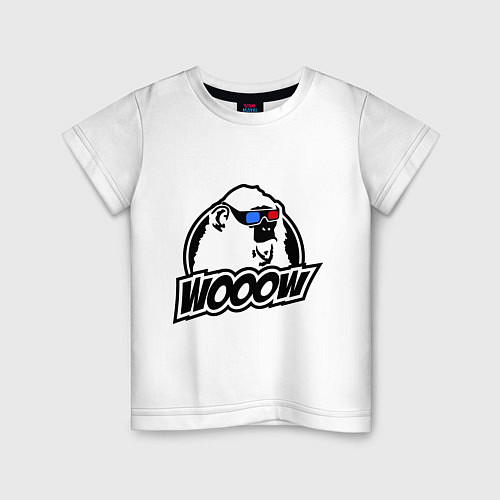 Детская футболка Wooow Monkey / Белый – фото 1