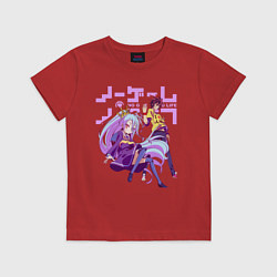 Футболка хлопковая детская No Game No Life, цвет: красный